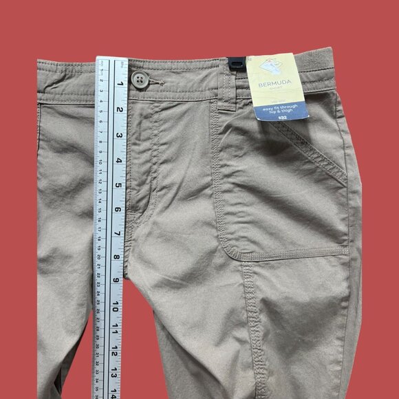 St. John's Bay - Women's Mid-Rise Cargo Bermuda Short - Brown - 12 - Picture 7 of 16
